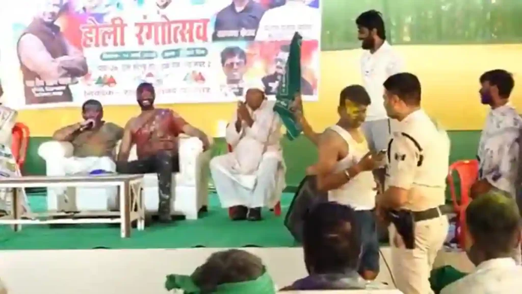 Tej Pratap Yadav holi viral video controversy