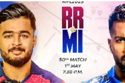 rr vs mi mi ne rr ko bade margin se haraya rr hui playoff se bahar