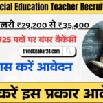 Punjab Special Education Teacher Recruitment 2025