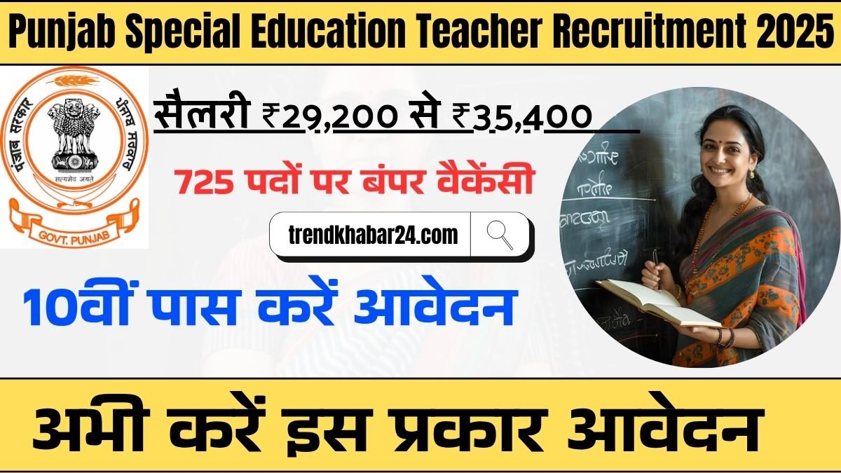Punjab Special Education Teacher Recruitment 2025