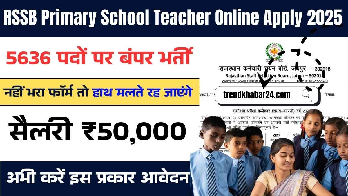 RSSB Primary School Teacher Online Apply 2025