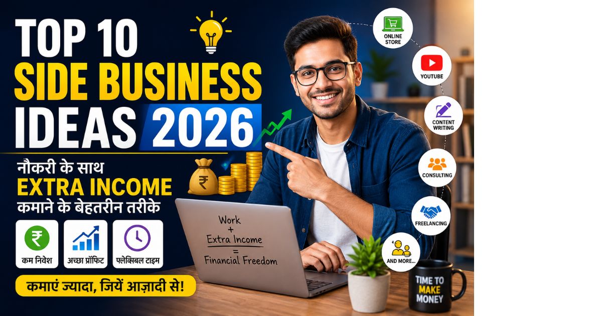 Top 10 Side Business Ideas 2026 नौकरी के साथ Extra Income कमाने के तरीके